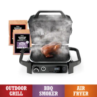Ninja Woodfire 3-in-1 Outdoor Grill, Master Grill, BBQ Smoker, &amp; Outdoor Air Fryer with Woodfire Technology, OG700