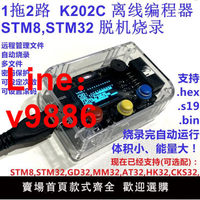 【台灣公司 可開發票】1拖2路 STM8 STM32 GD32  EFM8/32 MM32 編程器 脫機燒錄器 K202C
