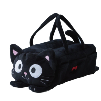 日本 FUJIPACKS 黑貓面紙盒套(化妝包 雜誌 遙控器 小物收納)