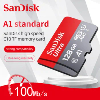 100% Original SanDisk Ultra TF Memory Cards 32GB 64GB 128GB 256GB 512GB MicroSDHC Car UHS-I A1 for Smartphone