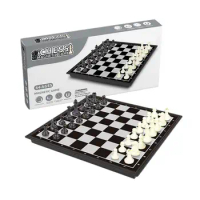 Magnetic Chess Set Chess Game Foldable Magnet Set Portable Chess Board Games Set 9.8X9.8Inch Educational Montessori Preschool