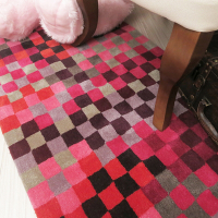 【Fuwaly】德國Esprit home紫色馬賽克地毯-70x140cm_ESP2834-01_床邊毯 馬賽克 柔軟