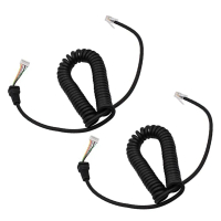 สายเคเบิลไมโครโฟน 2 ชิ้น สำหรับ Yaesu รุ่น MH-48 MH-48a6j MH-36 MH-36A6J MH-42