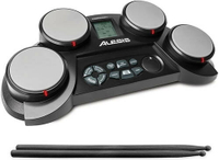 Alesis【日本代購】便攜式電子鼓 搭載教練功能 腳踏板 鼓棒CompactKit4
