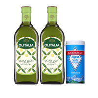 箱購6入組(收縮膜)【Olitalia奧利塔】精緻橄欖油1L*2入組+加贈德國阿爾卑山鹽250g 免運