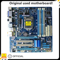 For GA-H55M-UD2H H55M-UD2H Motherboard LGA 1156 DDR3 16GB For Intel H55 P7H55 Desktop Mainboard SATA II PCI-E X16 Used AMI BIOS