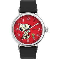 TIMEX  天美時 x SNOOPY 限量聯名系列 可愛繃帶款手錶 -紅x黑/40mm (TXTW2U86000)