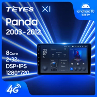 TEYES X1 For Fiat Panda 169 2003 - 2012 Car Radio Multimedia Video Player Navigation GPS Android 10 No 2din 2 din dvd