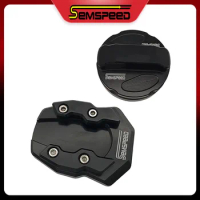 For Yamaha XMAX 300 XMAX 250 XMAX 125 XMAX 400 2020 SEMSPEED CNC Motorcycle Side Stands Pad Gasoline Oil Filler Tank Cap Kits