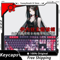 Custom Arknights Ines Hentai Sexy Keycap Mechanical keyboard Kit PBT Keycap Light Transmission Keycap Set PC Gamer Accessories