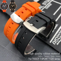 21mm 22mm Rubber Silicone Watchband for Tissot T120 Seastar T120417 T120407 Waterproof Soft Sport Diving Watch Strap Gift Tools