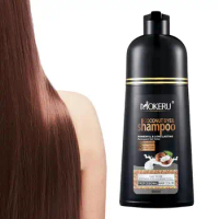 Black Instant Hair Color Shampoo For Gray Hair 500ml Dye Shampoo For Gray Hair For Men Women Long Lasting Color Black Shampoo