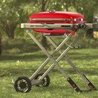 Weber Traveler Portable Gas Grill, Red