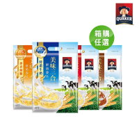 QUAKER 桂格 美味三合一麥片x15袋/箱出(特濃牛奶/麥香原味/麥香減糖/經典可可)