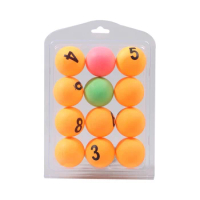 12PCS Color Number Table Tennis Professional Ping-Pong Ball Numbered Beer Pong Raffle Ball For Table Tennis Training Games 40MM