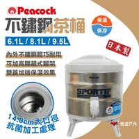 【Peacock】不銹鋼茶桶保溫桶奶茶桶 INS-60 INS-80 INS-100 (現貨一年保固) 悠遊戶外