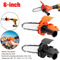 6Inch Electric Chainsaw Tool Practical Portable Electric Drill Woodworking Chainsaw Cutting Power Tool for Horticultural Pruning