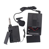 20m Wireless Receiver Lapel Collar Clip Mini Mic System Microphone 80 - 12500Hz Wireless Microphone for Teacher Office Meeting