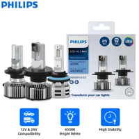 Philips LED H4 H7 H11 Ultinon Essential G2 H1 H8 H16 HB3 HB4 HIR2 9005 9006 9012 6500K White Head Lamps Car LED High Low Beam