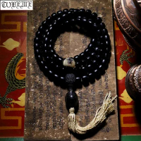 Handcrafted Tibetan Mala Yak Horn Buddhist 108 Prayer Beads Tibetan Buddhist Rosary Beads