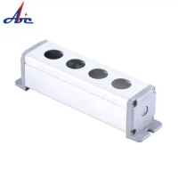4 Cut-out 4Hole Button Box 22mm/19mm/16mm/25mm Metal Aluminium Alloy Switch Box Waterproof Push Button Control Box