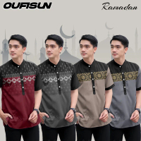 Baju Koko Malaysia Modern Koko Lelaki Dewasa Baju Batik Lengan Pendek Baju Lebaran Koko Gamis Kurta 