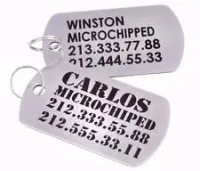 Stainless Steel The Dog Tag Military Set of 2 Personalised
