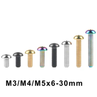 Weiqijie Titanium Bolt M3 / M4 / M5 x 6 8 10 12 15 18 20 25 30mm Allen Key for Bicycle Bottle Cage Fixing Screws