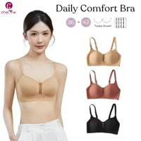 Chelyne BH Wanita B3193 Full Cup Bra Spandex Lycra Premium Tanpa Kawat Penyangga - Daily Bra 36/42.