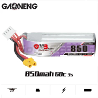 GAONENG GNB 850mAh HV 3S 60C/120C 11.4V XT30 LiPo Battery Long Range Beta75X Cine Whoop Mini Micro FPV 1.6 to 2 Inches