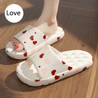 Home Cute Slippers Cloud Women Teddy Bear Cartoon Summer Non Slip Slides Indoor House Men Shoes Flat Platform Female Sandals