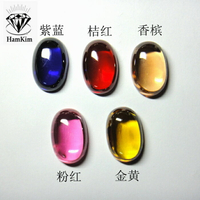 紅色平底光面橢圓形蛋形深藍寶石裸石大吊墜時尚配石雕像鑲嵌石