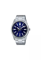 CASIO Casio Men Analog Watch MTP-VD02D-2E Silver Stainless Steel Strap