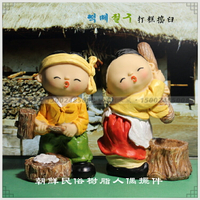 韓國民俗人偶卡通打糕娃娃朝鮮族特色擺件料理烤肉店餐廳裝飾品