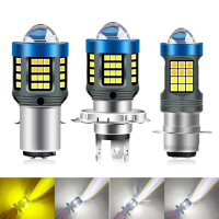 1/2pcs 120W H4 dẫn ánh sáng cho xe máy 360 ° siêu sáng mini lái xe ánh sáng H4 H6 T19 p15d đèn pha