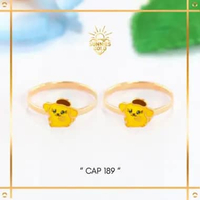 CINCIN EMAS ANAK MODEL KARAKTER POMPURIN KUNING LUCU EMAS ASLI EMAS MUDA KADAR 6K (300) & 8K (375) C