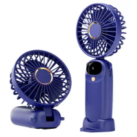 Digital Display Portable Fan Adjustable Handheld Fan With LED Display Multipurpose Mini Personal Fan Electric Table Fan With 5