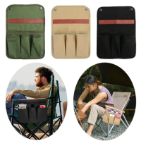 Outdoor Camping Kermit Chair Armrest Hanging Bag Side Canvas Pouch Multifunction Portable Camping Chair Storage Bag Accessories