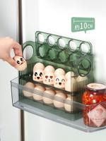 雞蛋收納盒冰箱用冰箱收納盒食品級專用側門翻轉架托收納筐可計時
