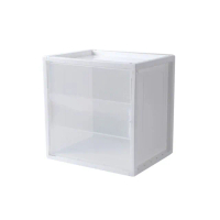 【TIDY HOUSE】可堆疊附隔板方塊收納盒收納箱-三色可選(置物櫃 置物箱 置物盒)
