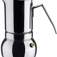 DÉBUT Stainless Steel Italian Espresso Coffee Maker Stovetop Moka Pot Greca Coffee Maker Latte