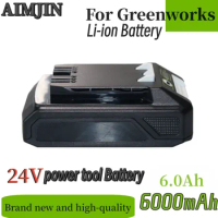 24V 6000mAh replaceable battery, suitable for Greenworks cordless power tools 20352 22232 battery replacement