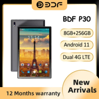 BDF New Pro 10.1 Inch Tablets Octa Core 8GB RAM 128GB ROM Android 11 Google Play Dual 4G Network GPS Bluetooth WiFi Tablet Pc