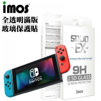 送Joy-Con+Pro手把充電座 9H iMOS Nintendo Switch 2.5D保護貼 玻璃貼