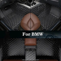 New Side Storage Bag With Customized Leather Car Floor Mat For BMW M4(F82 F83 2door 4door / Convertible M5 F10 M6 IX3 Auto Parts