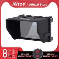 Nitze JTP2-LH5P JT-I01B Monitor Cage Kit with Sunhood for Portkeys LH5P / LH5P II 5.5" for SAMSUNG T5/T7 SSD,SANDISK 500G/1T SSD