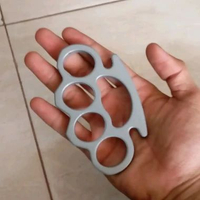 Knuckle / Brasskenakel / Keling, self defense security, survival outdoor survival kit silver
