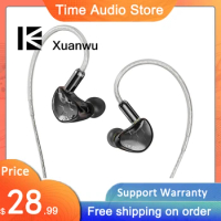 KBEAR Xuanwu HIFI In-ear Earphone PU+Carbon Composite Dynamic Driver 2Pin Wired Monitor Headphone Music Headset Fashion Earbud