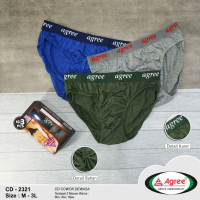 Agree 2321 1 Box 3 Pcs | Celana Dalam Pria Sport Karet Boxer M-XXL COD Wardanimalang
