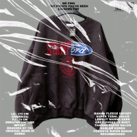 702 ORIGINAL IMPORT SWEATER CREWNECK OVERSIZE BALON BOXY DARK GREY UNISEX PRIA WANITA STANFORD KOREA
